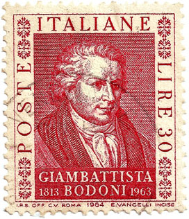 Francobollo di Giambattista Bodoni